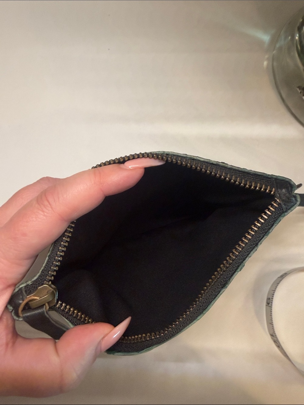 Green Python Wristlet Pouch - Picture 7 of 7